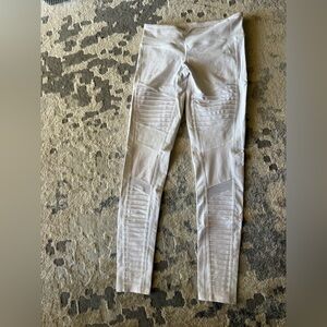 ALO Yoga White Moto Leggings